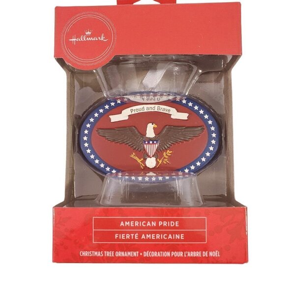 HALLMARK American Pride Bald Eagle Proud and Brave Christmas Tree Ornament NIB - Picture 7 of 9